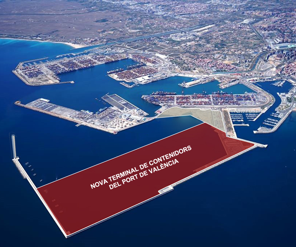The new terminal of Valenciaport will have 2 km. of berthing line